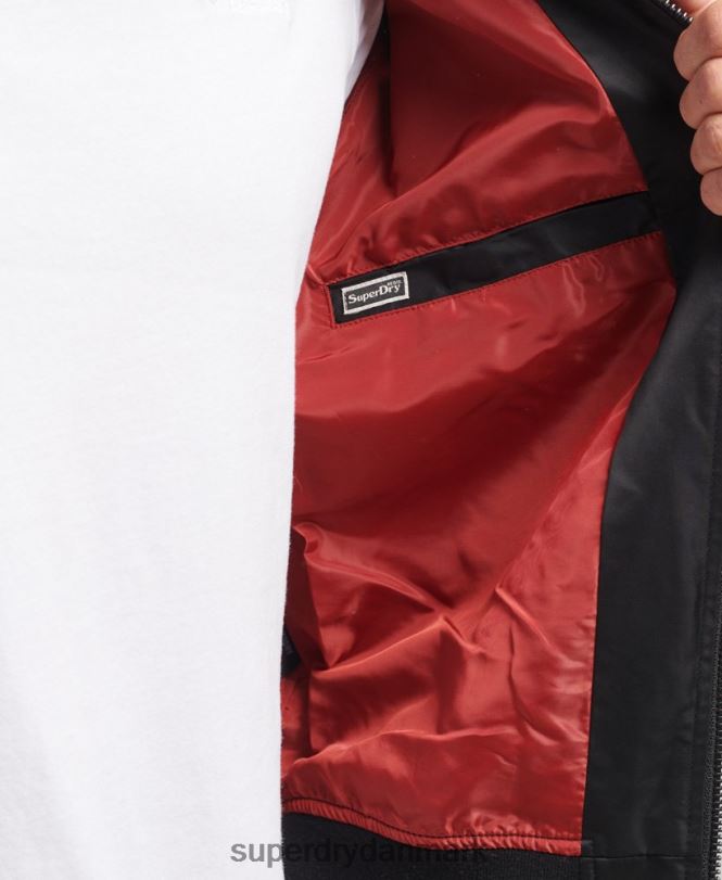 Superdry mørkegrå Mænd tøj vintage sukajan bomberjakke 868VH4459
