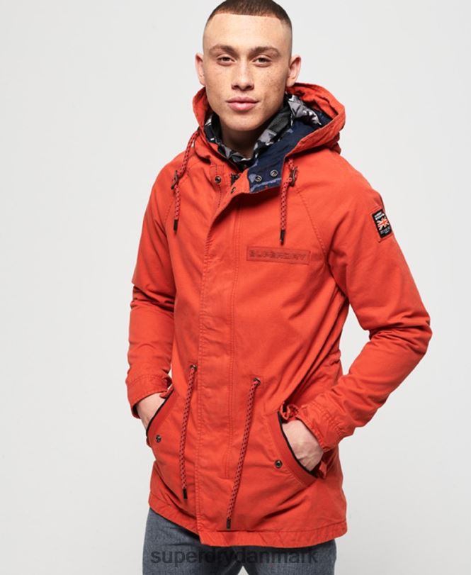 Superdry orange Mænd tøj aviator rookie parkajakke 868VH1202
