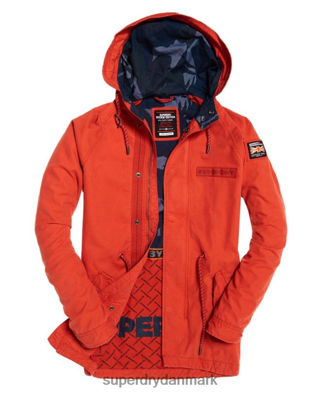 Superdry orange Mænd tøj aviator rookie parkajakke 868VH1202