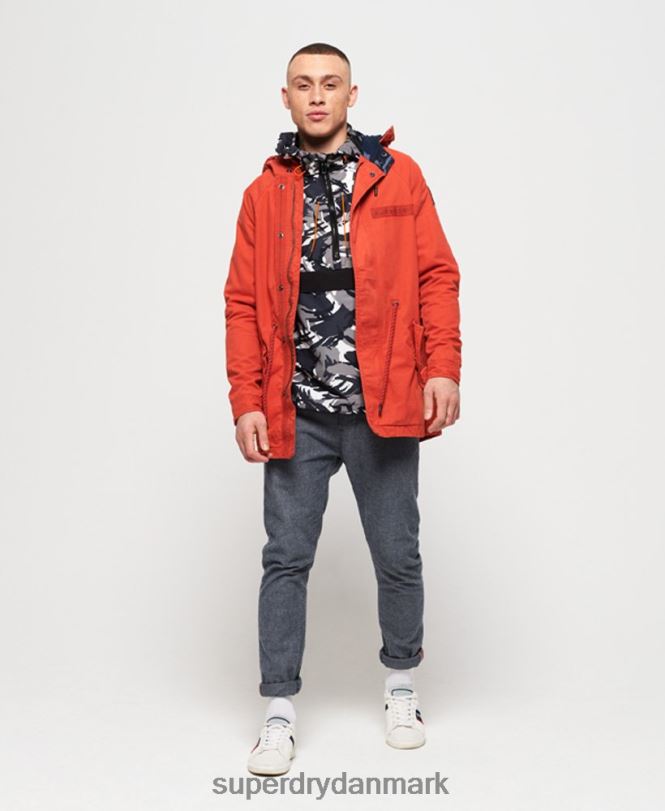 Superdry orange Mænd tøj aviator rookie parkajakke 868VH1202