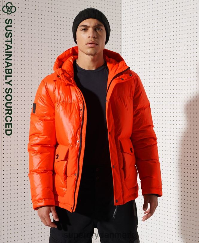 Superdry orange Mænd tøj bjerg dun redningsjakke 868VH4601