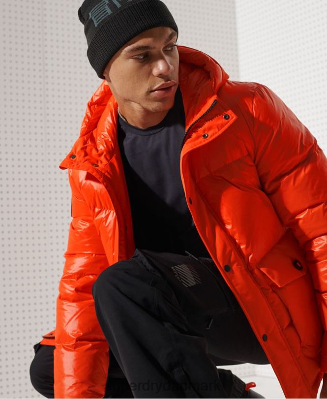 Superdry orange Mænd tøj bjerg dun redningsjakke 868VH4601