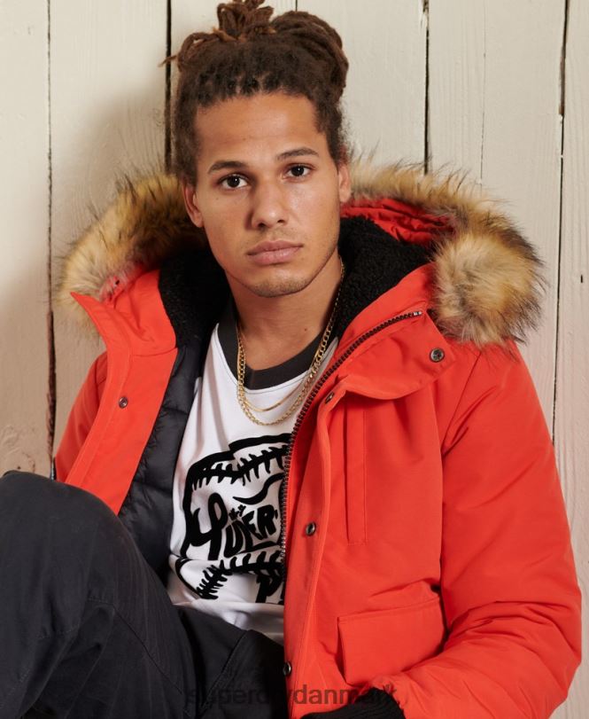 Superdry orange Mænd tøj everest bomber jakke 868VH4749