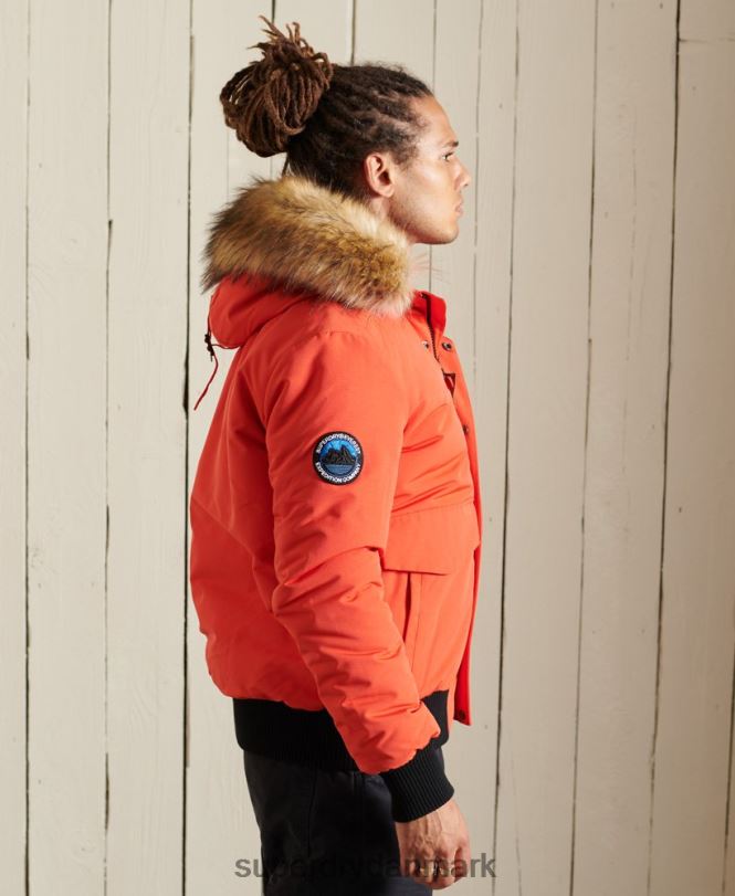 Superdry orange Mænd tøj everest bomber jakke 868VH4749