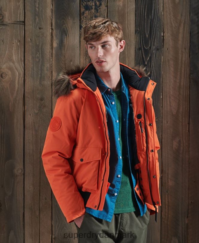 Superdry orange Mænd tøj everest snebomberjakke med dun 868VH1194