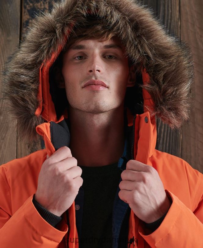 Superdry orange Mænd tøj everest snebomberjakke med dun 868VH1194