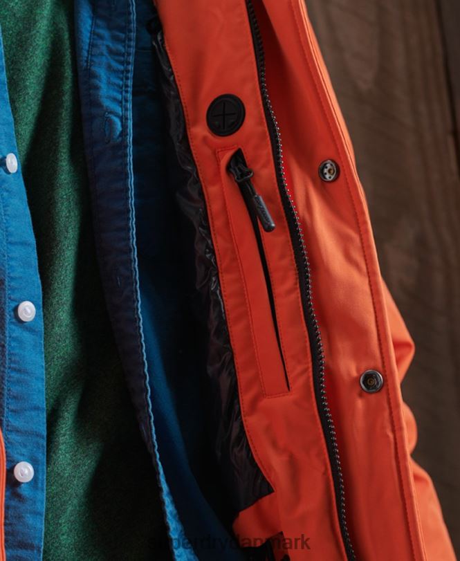 Superdry orange Mænd tøj everest snebomberjakke med dun 868VH1194