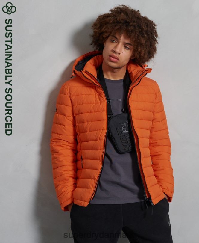 Superdry orange Mænd tøj fuji jakke med hætte 868VH4747