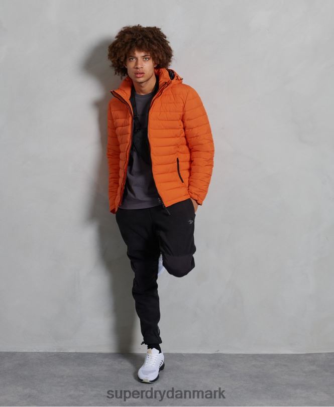 Superdry orange Mænd tøj fuji jakke med hætte 868VH4747