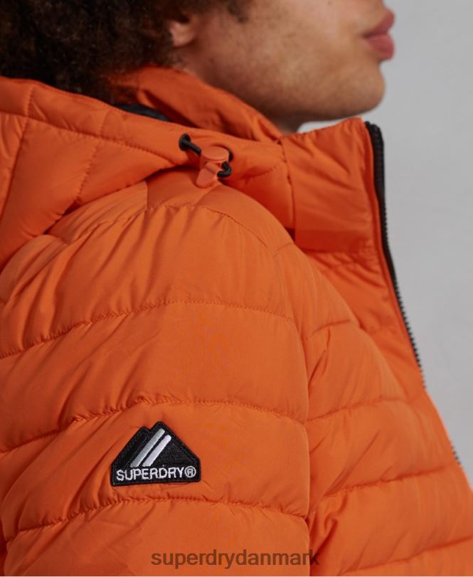 Superdry orange Mænd tøj fuji jakke med hætte 868VH4747