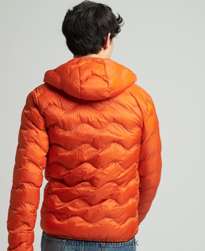 Superdry orange Mænd tøj mellemlagsjakke med hætte 868VH4527