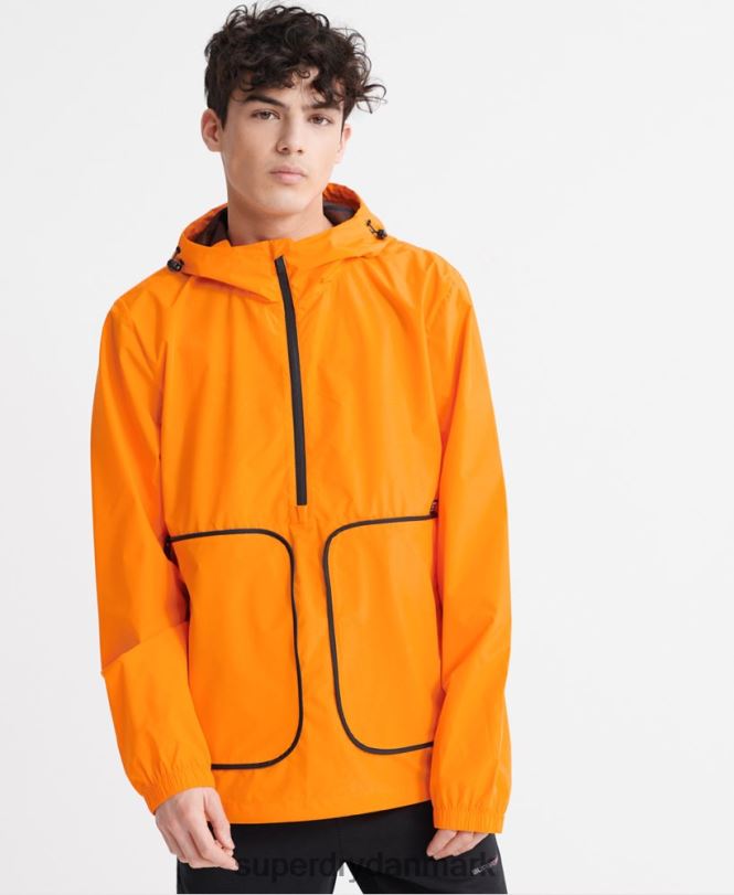 Superdry orange Mænd tøj packaway casual cagoule jakke 868VH4713