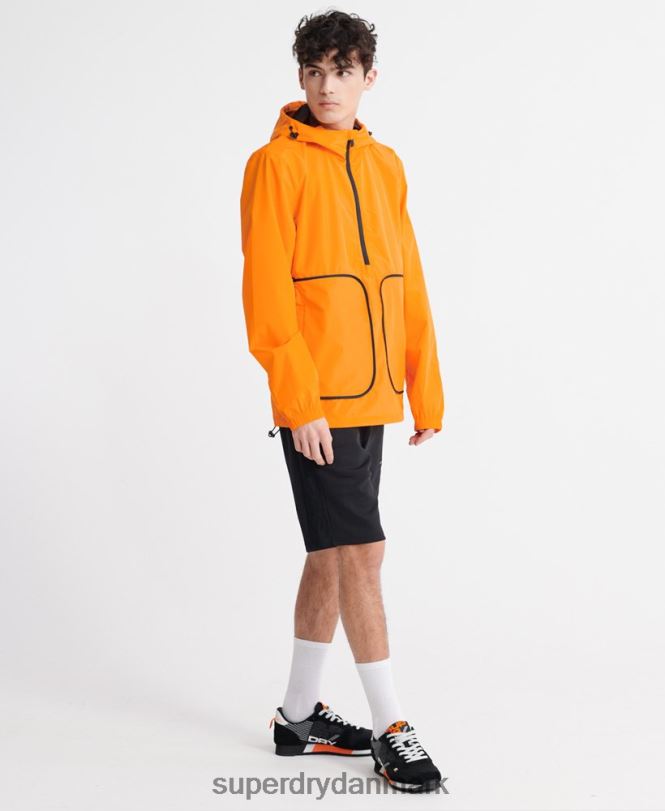 Superdry orange Mænd tøj packaway casual cagoule jakke 868VH4713
