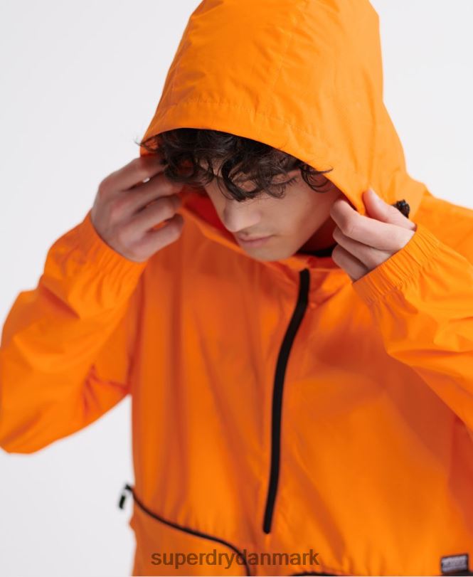 Superdry orange Mænd tøj packaway casual cagoule jakke 868VH4713