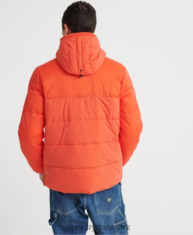 Superdry orange Mænd tøj polstret afslappet jakke 868VH4755