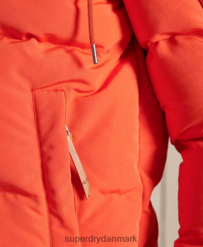 Superdry orange Mænd tøj quiltet everest jakke 868VH4487