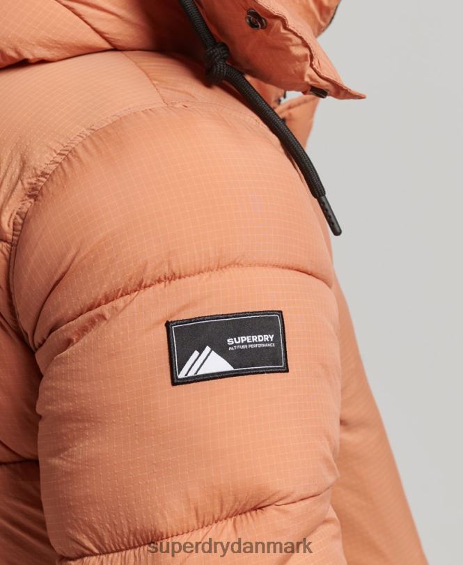 Superdry orange Mænd tøj ripstop longline pufferjakke 868VH4546