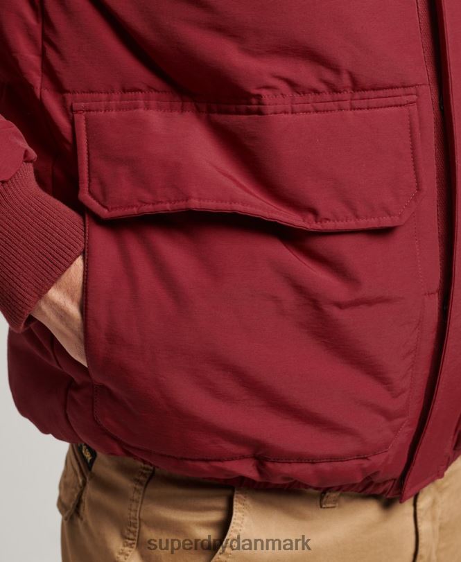Superdry rød Mænd tøj bjerg puffer jakke 868VH4496