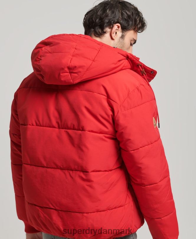 Superdry rød Mænd tøj bjerg puffer jakke 868VH4685