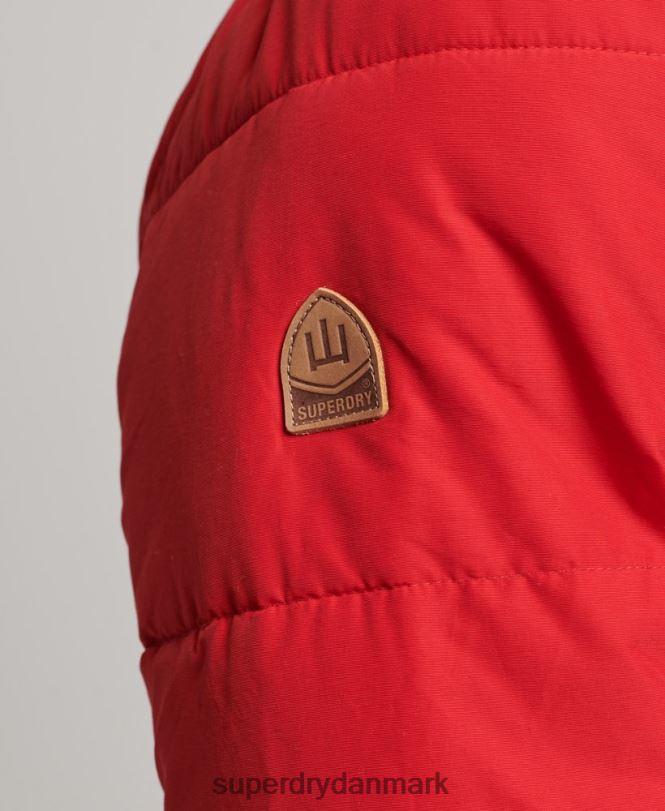 Superdry rød Mænd tøj bjerg puffer jakke 868VH4685