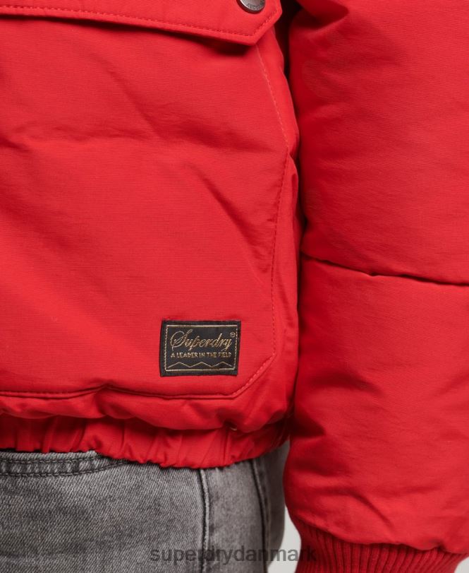 Superdry rød Mænd tøj bjerg puffer jakke 868VH4685