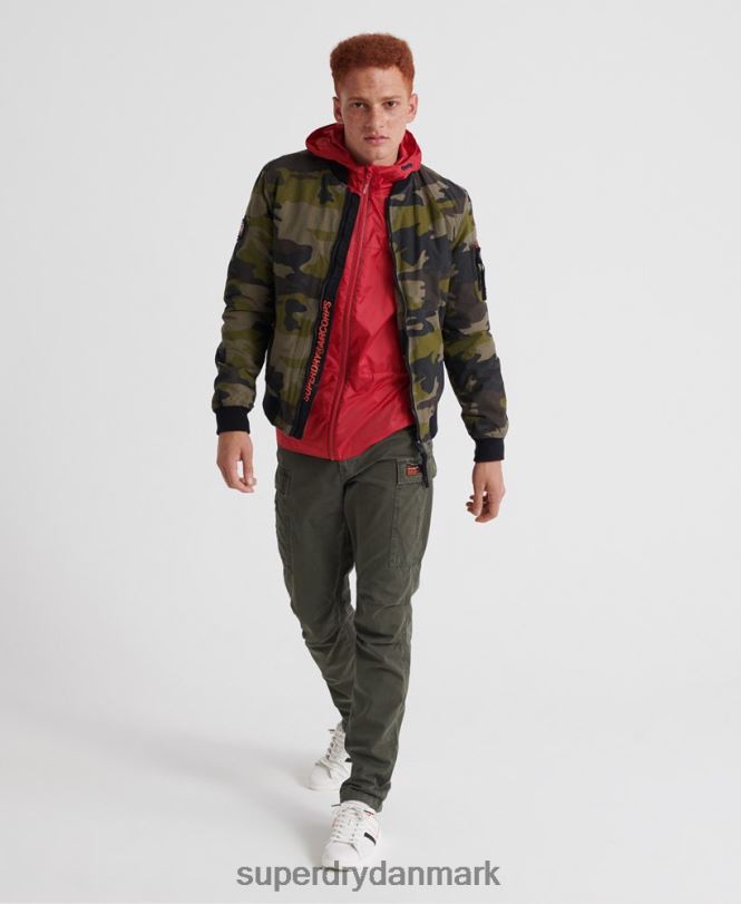 Superdry rød Mænd tøj offshore pakbar cagoule 868VH1186