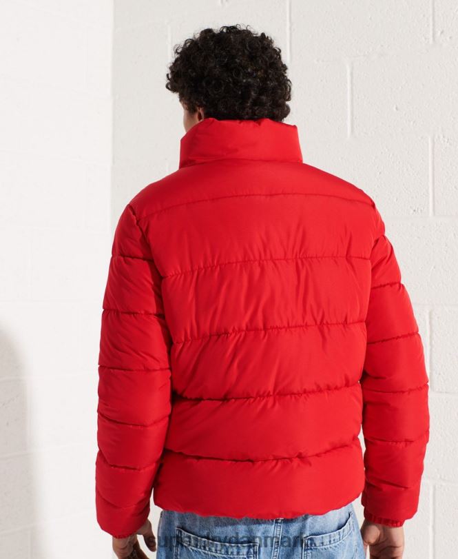 Superdry rød Mænd tøj sportsjakke uden hætte 868VH4560