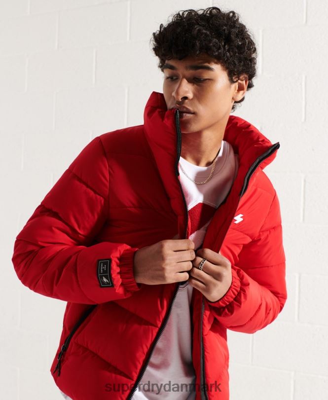 Superdry rød Mænd tøj sportsjakke uden hætte 868VH4560