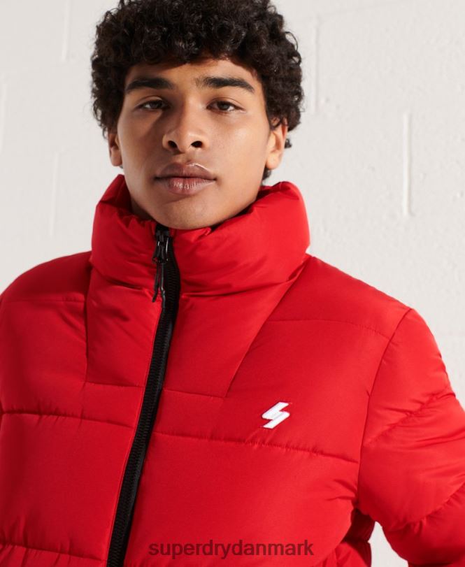 Superdry rød Mænd tøj sportsjakke uden hætte 868VH4560