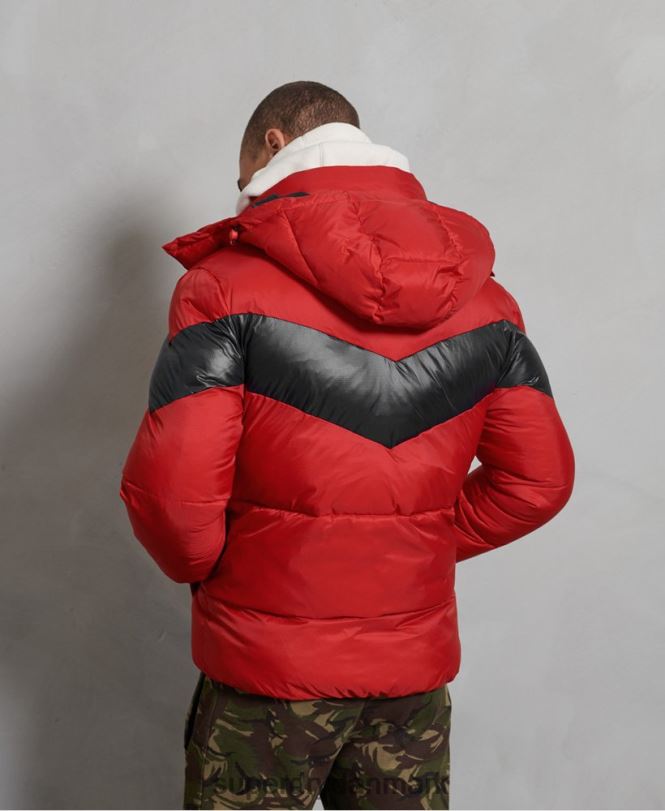 Superdry rød Mænd tøj stratus polstret jakke 868VH4789