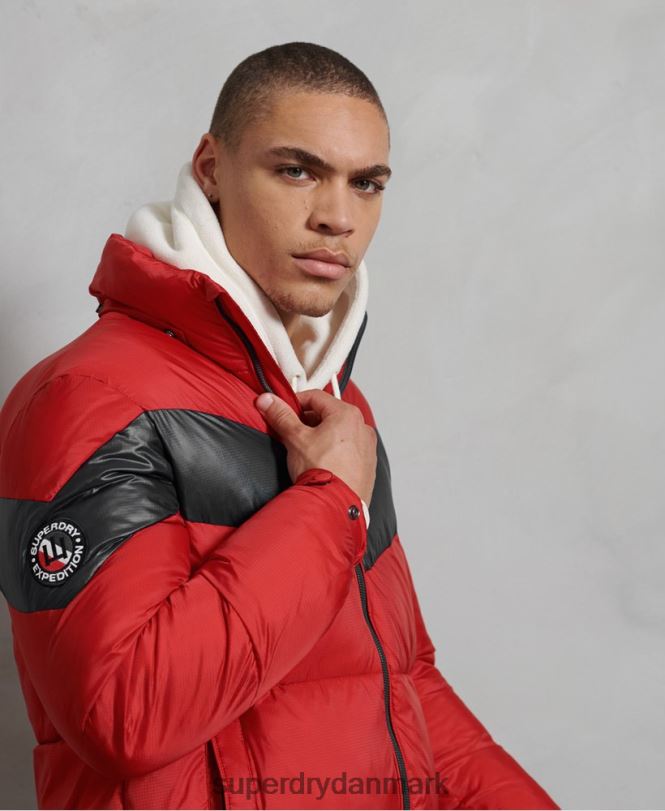 Superdry rød Mænd tøj stratus polstret jakke 868VH4789