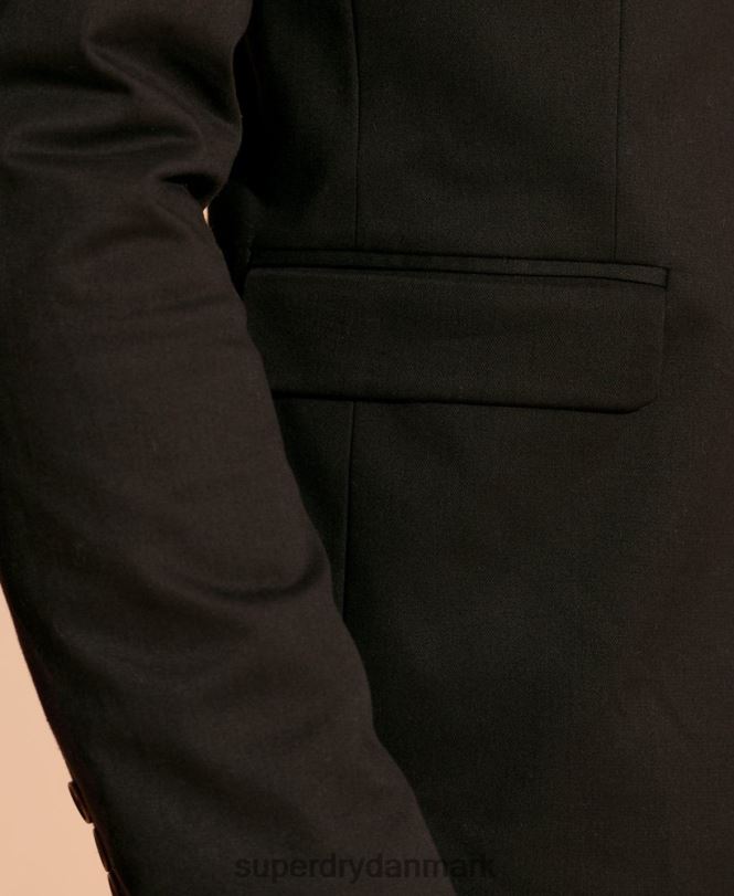 Superdry sort Mænd tøj limited edition blazer i bomuld 868VH1173