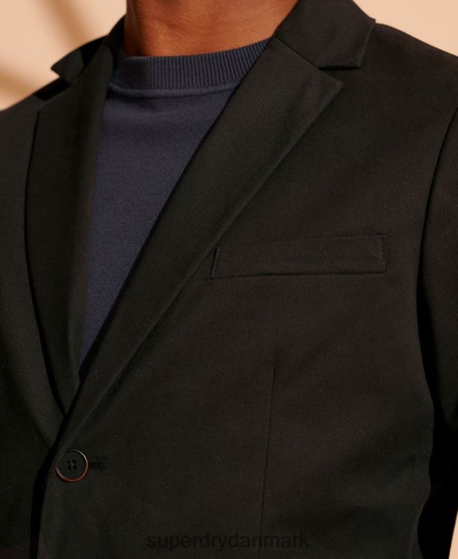 Superdry sort Mænd tøj limited edition blazer i bomuld 868VH1173