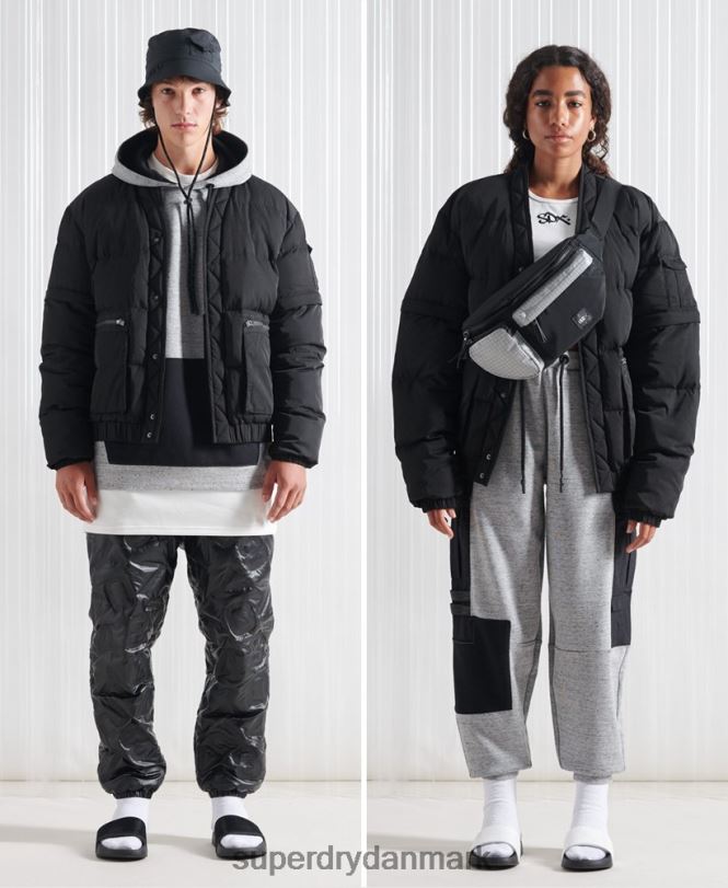 Superdry sort Mænd tøj limited edition sdx 2 i 1 dunjakke 868VH4670