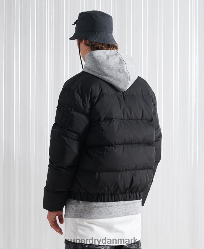 Superdry sort Mænd tøj limited edition sdx 2 i 1 dunjakke 868VH4670
