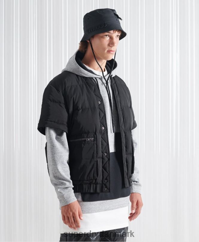 Superdry sort Mænd tøj limited edition sdx 2 i 1 dunjakke 868VH4670