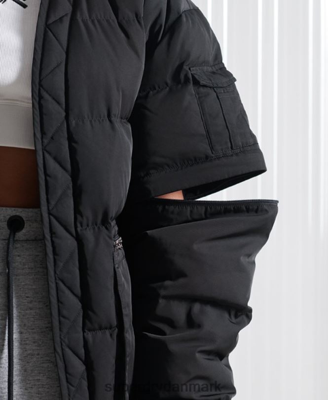 Superdry sort Mænd tøj limited edition sdx 2 i 1 dunjakke 868VH4670