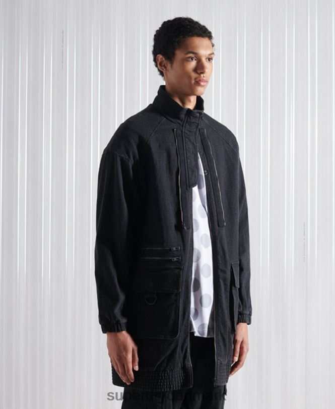 Superdry sort Mænd tøj limited edition sdx dobbelt bomberjakke 868VH5555