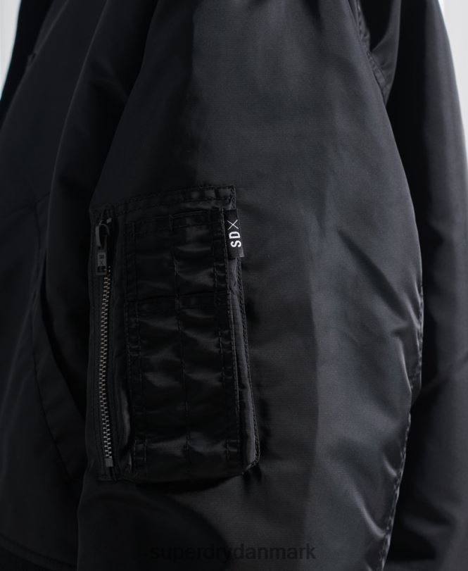 Superdry sort Mænd tøj limited edition sdx dobbelt bomberjakke 868VH5555