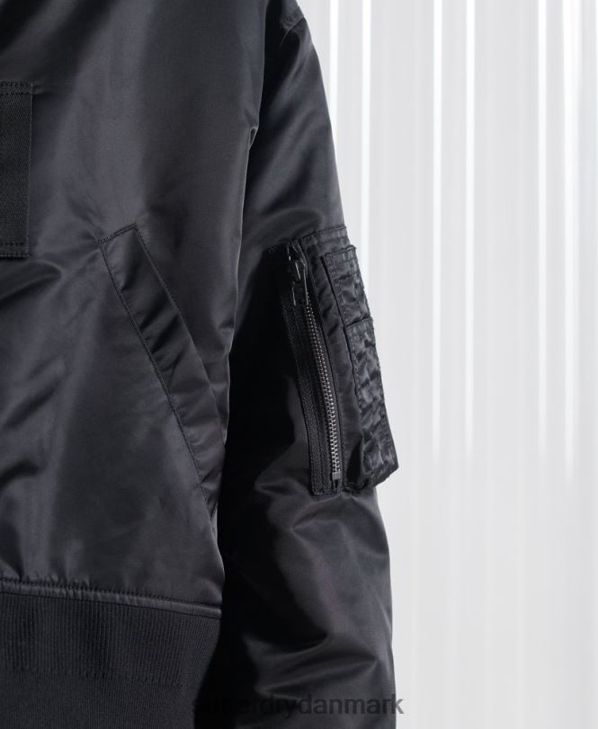 Superdry sort Mænd tøj limited edition sdx dobbelt bomberjakke 868VH5555