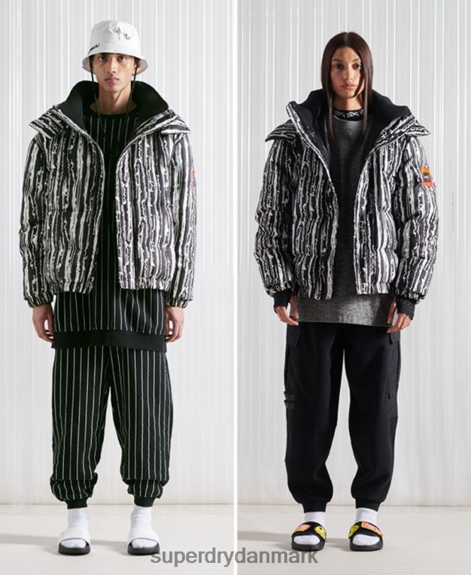 Superdry sort Mænd tøj limited edition sdx dun jacquard jakke 868VH4762