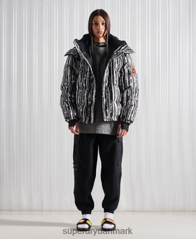 Superdry sort Mænd tøj limited edition sdx dun jacquard jakke 868VH4762
