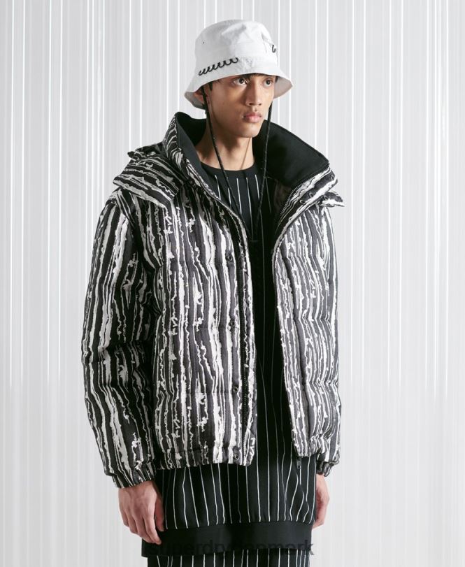 Superdry sort Mænd tøj limited edition sdx dun jacquard jakke 868VH4762