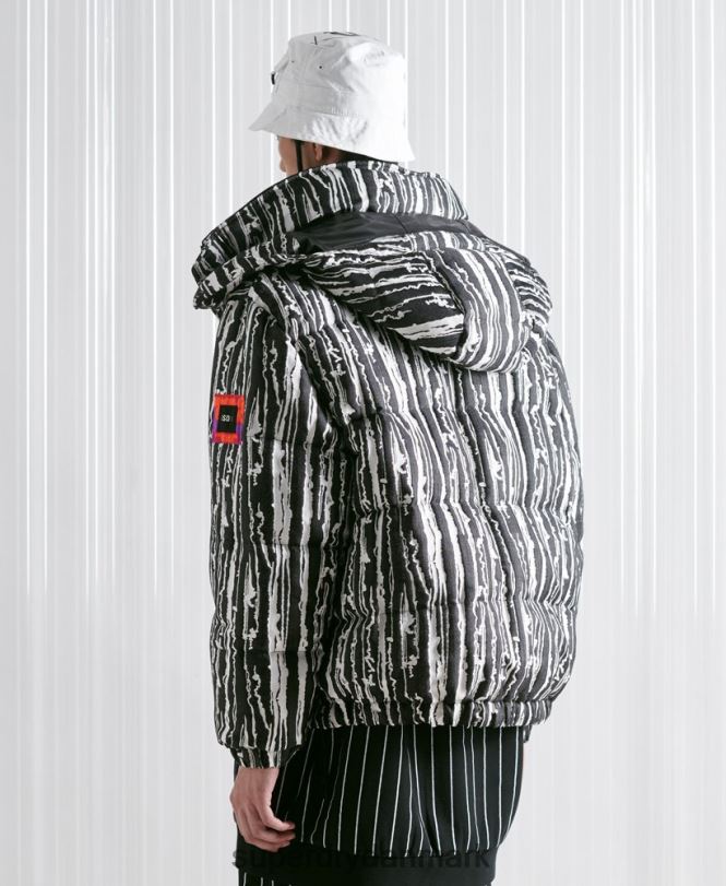 Superdry sort Mænd tøj limited edition sdx dun jacquard jakke 868VH4762