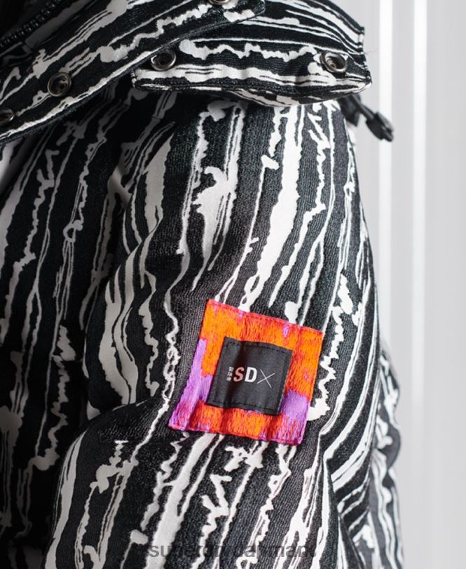 Superdry sort Mænd tøj limited edition sdx dun jacquard jakke 868VH4762
