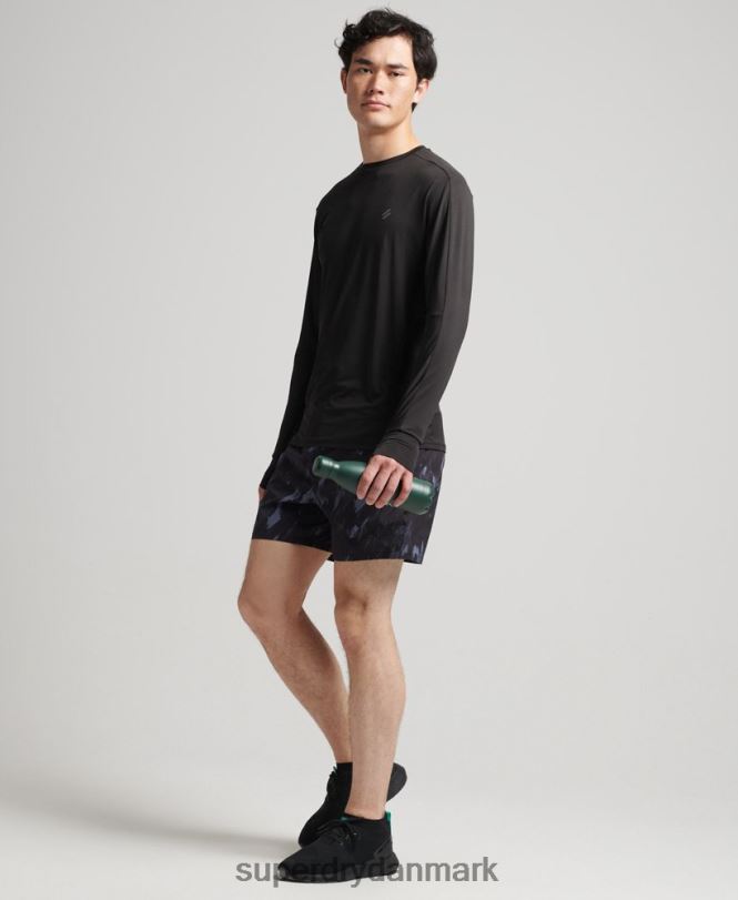 Superdry mørkegrå Mænd tøj løbeshorts 868VH5358