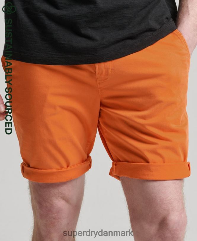 Superdry orange Mænd tøj chino-shorts i økologisk bomuld 868VH6475