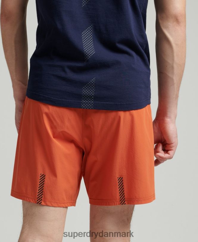 Superdry orange Mænd tøj løbe premium shorts 868VH5359