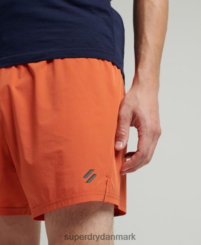 Superdry orange Mænd tøj løbe premium shorts 868VH5359