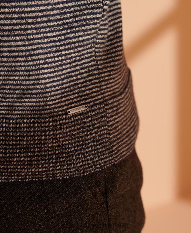 Superdry mørkegrå Mænd tøj orange label crew jumper 868VH5356